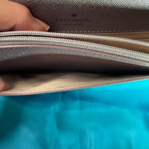 KATE SPADE NEW Tinsel Glitter Flap Crossbody Bag in Lilac Frost NWT - Picture 11 of 12